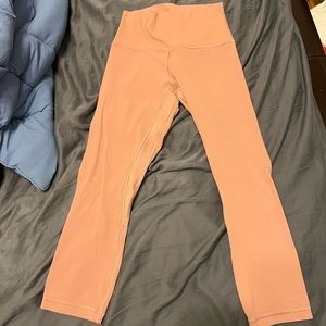 Light pink lululemon crop leggings